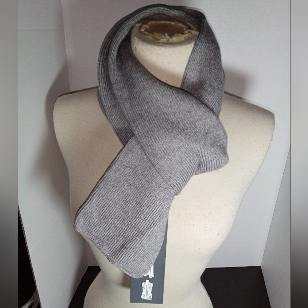 New Scarf / Neck Wrap! (OSFM). 58" Long x 10" Wide. Stone Gray. Unisex